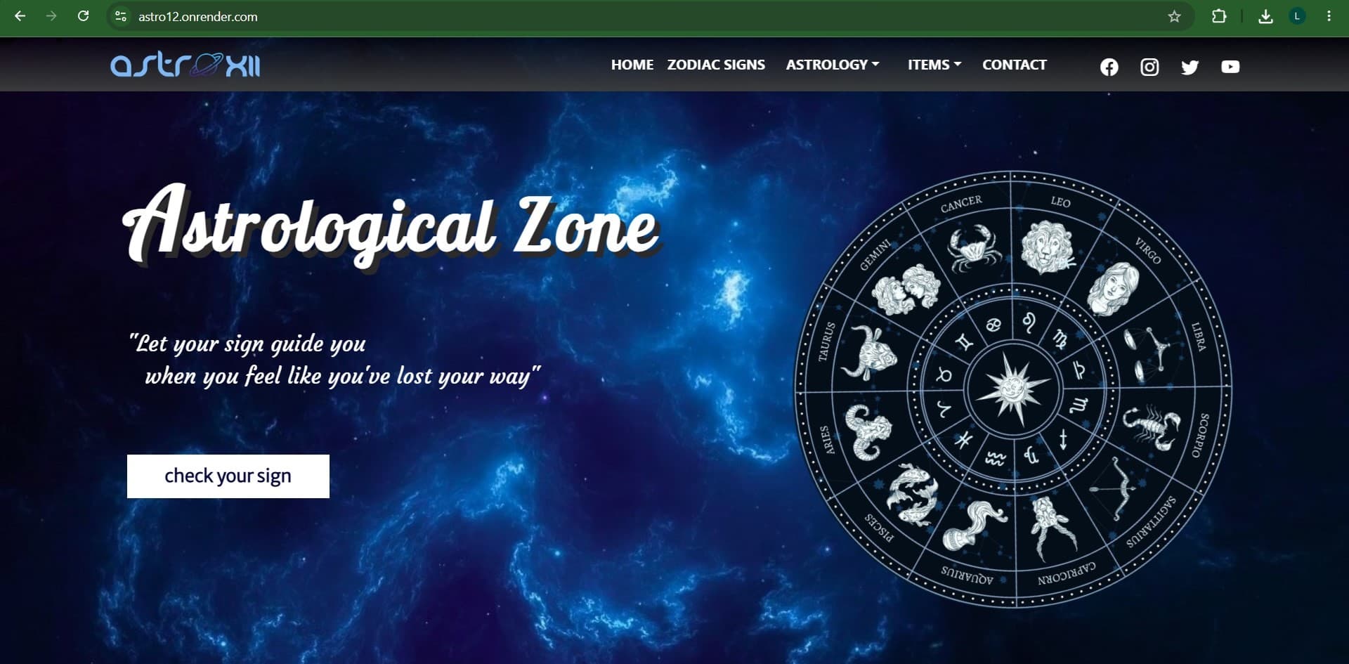 Zodiac Sign Website thumbnail